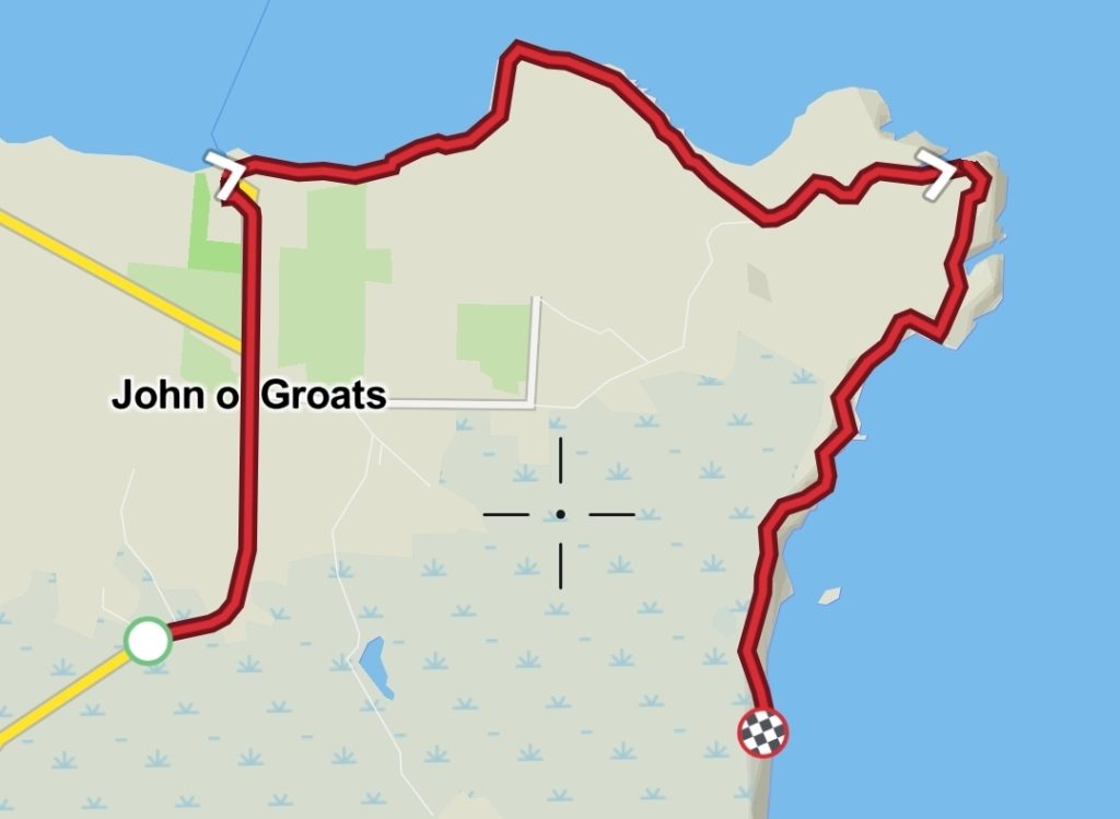 John O'Groats to Duncansby Stacks Walking Map