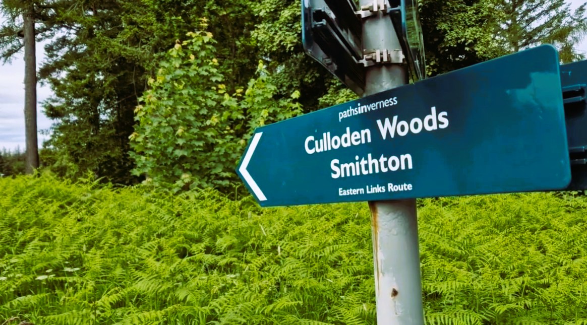Culloden Woods Sign